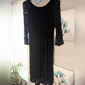 Coco Black Lace Maternity Dress